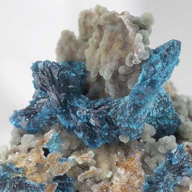 Veszelyite with Hemimorphite