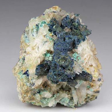 Veszelyite with Hemimorphite