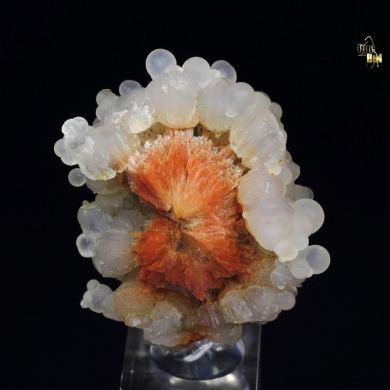 orange SCOLECITE, CHALCEDONY