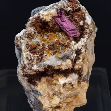 Erythrite with Calcite