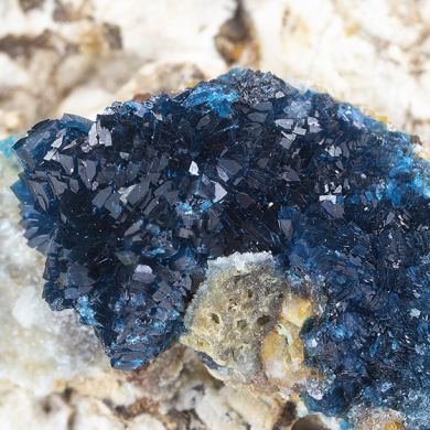 Veszelyite with Theisite, Hemimorphite