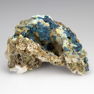 Veszelyite with Hemimorphite