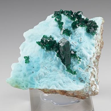 Dioptase with Chrysocolla