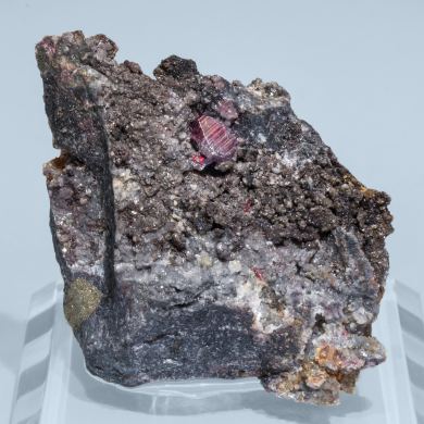 Cinnabar with Calcite and Quartz
