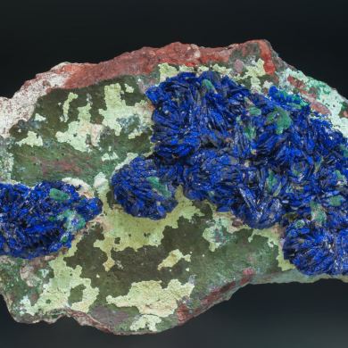 Azurite with Malachite
