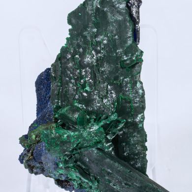 Azurite with Malachite after Azurite