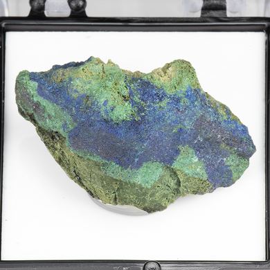 Azurite with Malachite