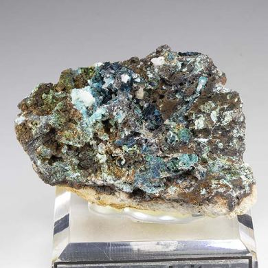 Veszelyite with Hemimorphite