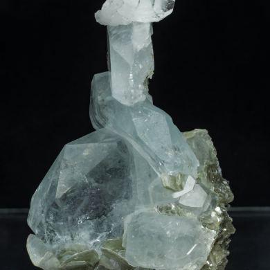 Beryl (variety aquamarine) with Muscovite
