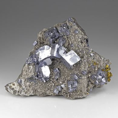 Galena with Chalcopyrite, Dolomite