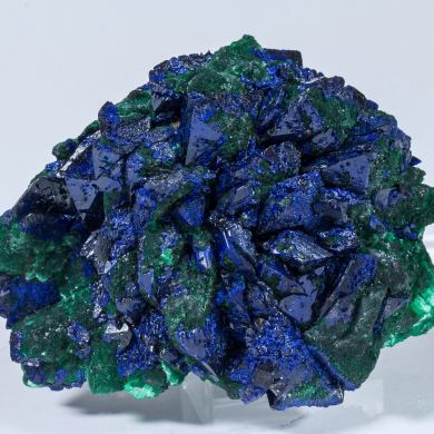 Azurite with Malachite