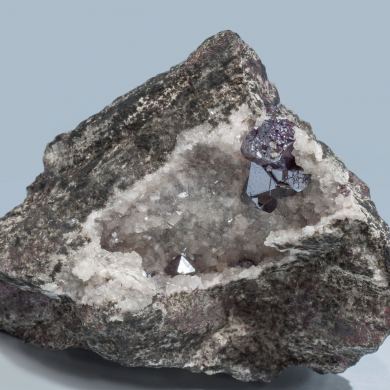 Cuprite with Calcite