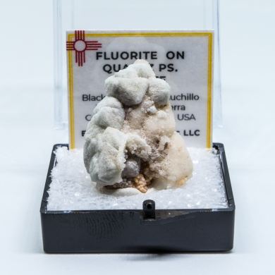 Fluorite on Quartz ps. Calcite