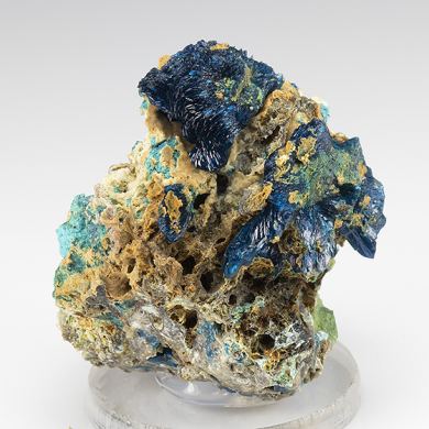 Veszelyite with Hemimorphite