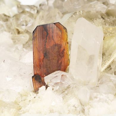 Brookite on Quartz