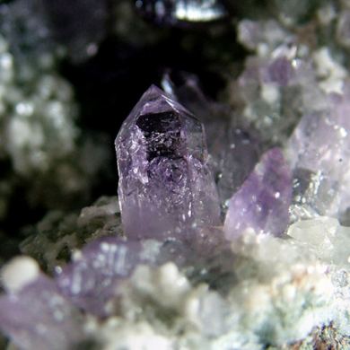 Amethyst Quartz with Calcite and Dolomite