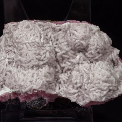 Calcite epitactic Rhodochrosite, Sphalerite, Pyrite