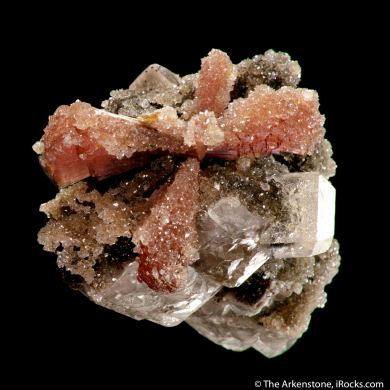Inesite and Fluorapophyllite-(K), on Hubeite