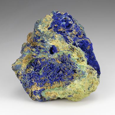 Azurite with Malachite