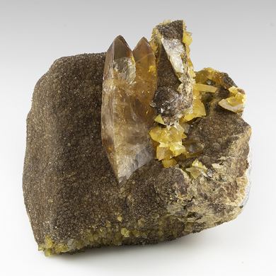 Barite with Calcite (repaired)
