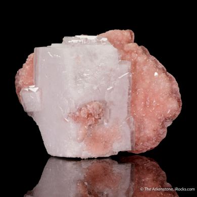 Baryte on Rhodochrosite