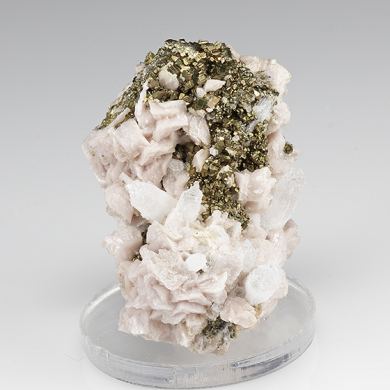 Rhodochrosite with Quartz, Pyrite