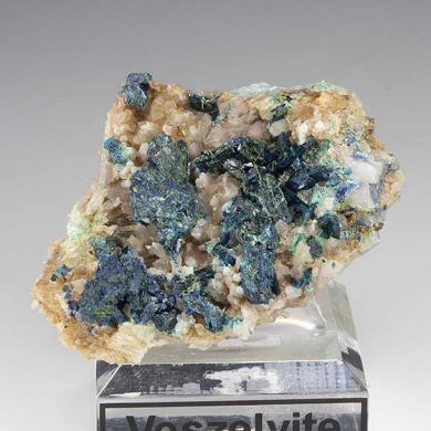 Veszelyite with Hemimorphite
