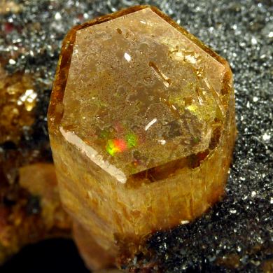 Apatite, hematite, quartz and actinolite pseudo. after pyroxene