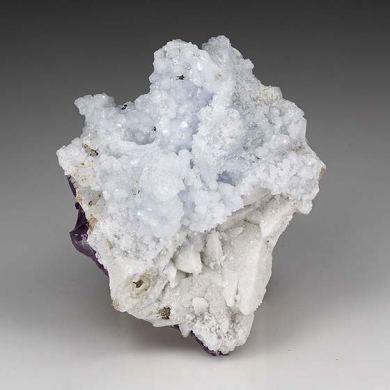 Celestine with Calcite, Fluorite