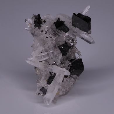 HUBNERITE on QUARTZ - Mundo Nuevo Mine, Mundo Nuevo, Huamachuco, Sanchez Carrion, La Libertad, Peru