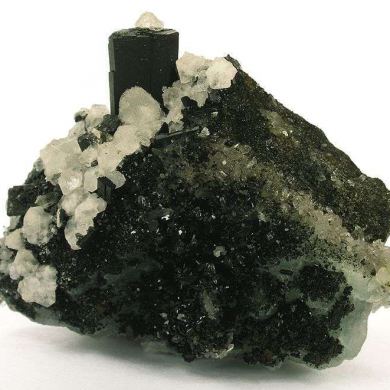 Babingtonite on Prehnite