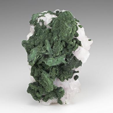 Malachite with Calcite