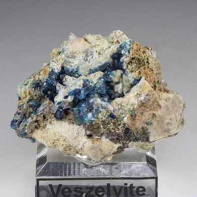 Veszelyite with Hemimorphite