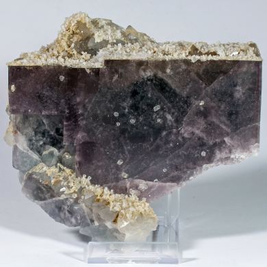 Fluorite with Siderite and Calcite