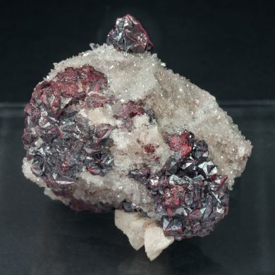 Cinnabar with Quartz and Dolomite