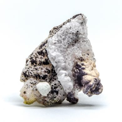 Fluorite on Quartz ps. Calcite