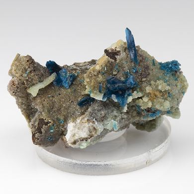 Veszelyite with Hemimorphite