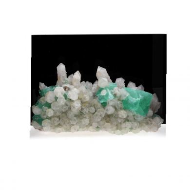 Green Fluorite + Quartz.