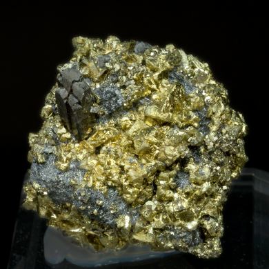 Chalcopyrite with Ferberite and Boulangerite (variety plumosite)
