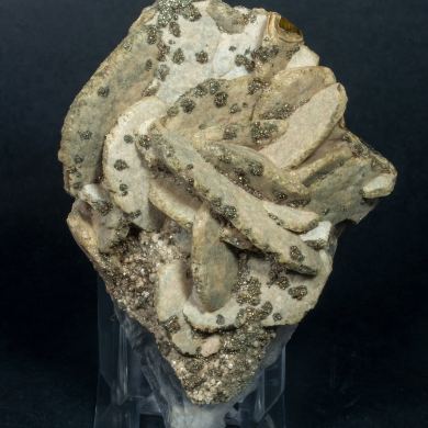 Siderite with Pyrite and Quartz